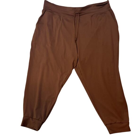 Madewell MWL Plus 3X Flex Joggers Cocoa Brown Lounge Pants Athleisure - Picture 4 of 7